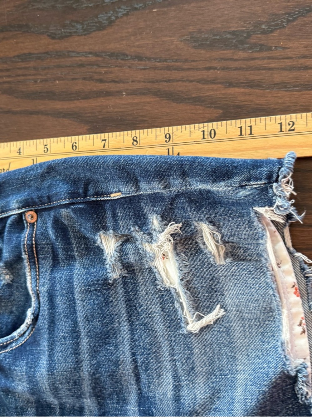 American Eagle Shorts Bundle Size 12 High Rise Distressed Button Fly (2 Pair) - Picture 6 of 13